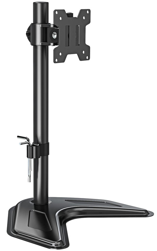 Soporte de Monitor Individual MOUNTUP Negro con Altura Ajustable y Rotación para Pantallas de Ordenador de 13 a 32 Pulgadas