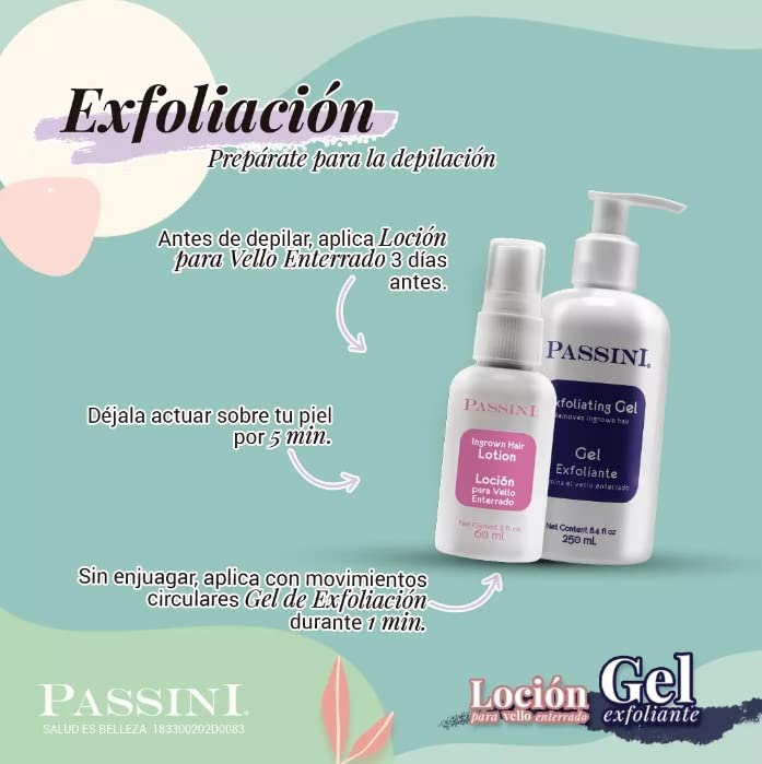 Gel Exfoliante PASSINI 250ml Suavizante y Preparador para Antes de Depilar