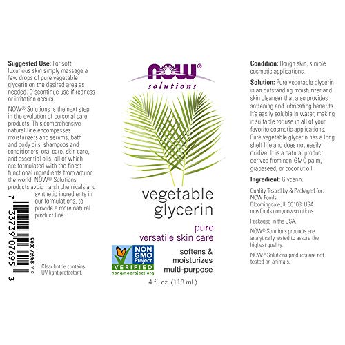 Now Foods | Vegetable Glycerin, 4 Oz | Glicerina Vegetal, 118 Ml