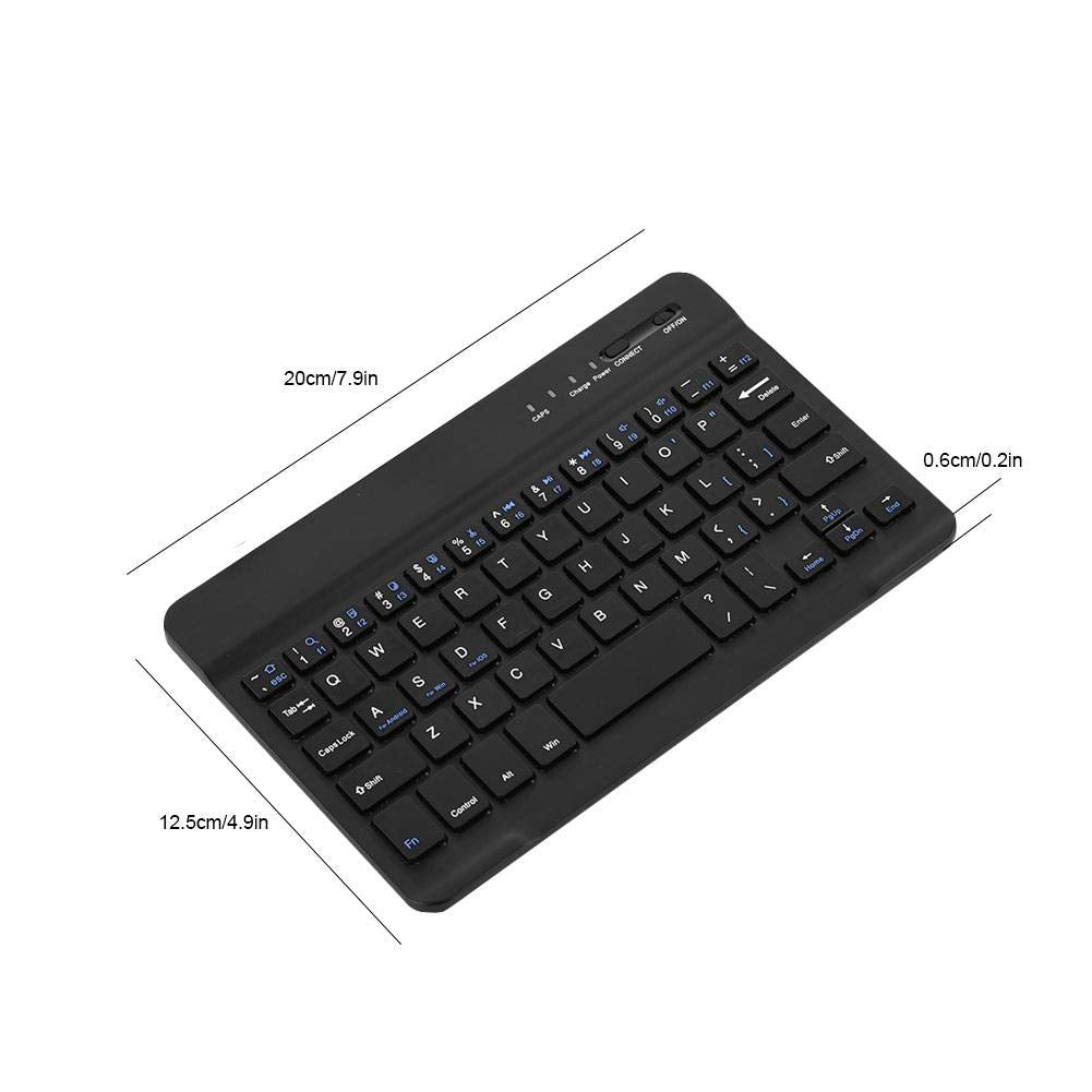 Teclado Inalámbrico Oumij Mini Blanco Ultra Delgado Recargable Universal para PC, Tablet y Laptop