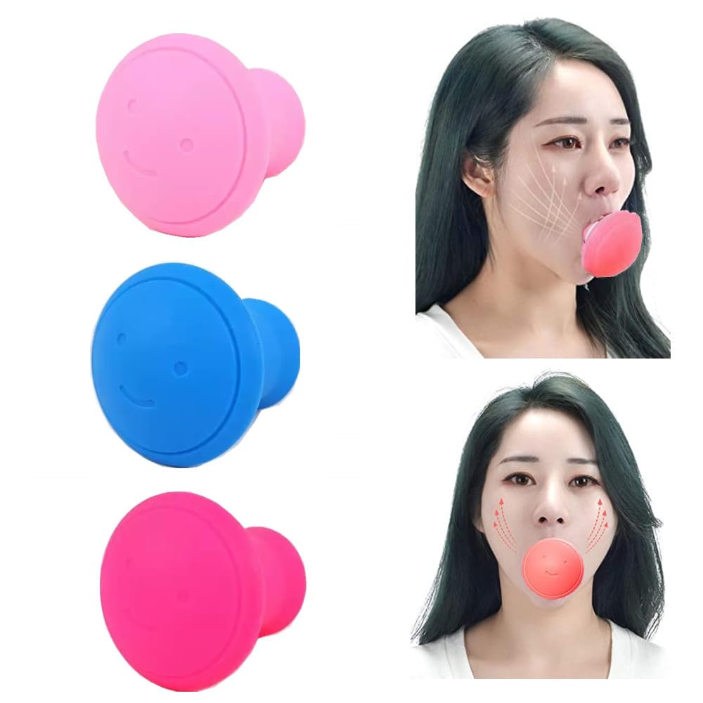 Dlmlemu 3 ejercitadores faciales y de cuello para mujeres, reafirmantes faciales en forma de V, para papada, eliminan pliegues nasolabiales y reafirman la piel facial, herramienta portátil antiarrugas