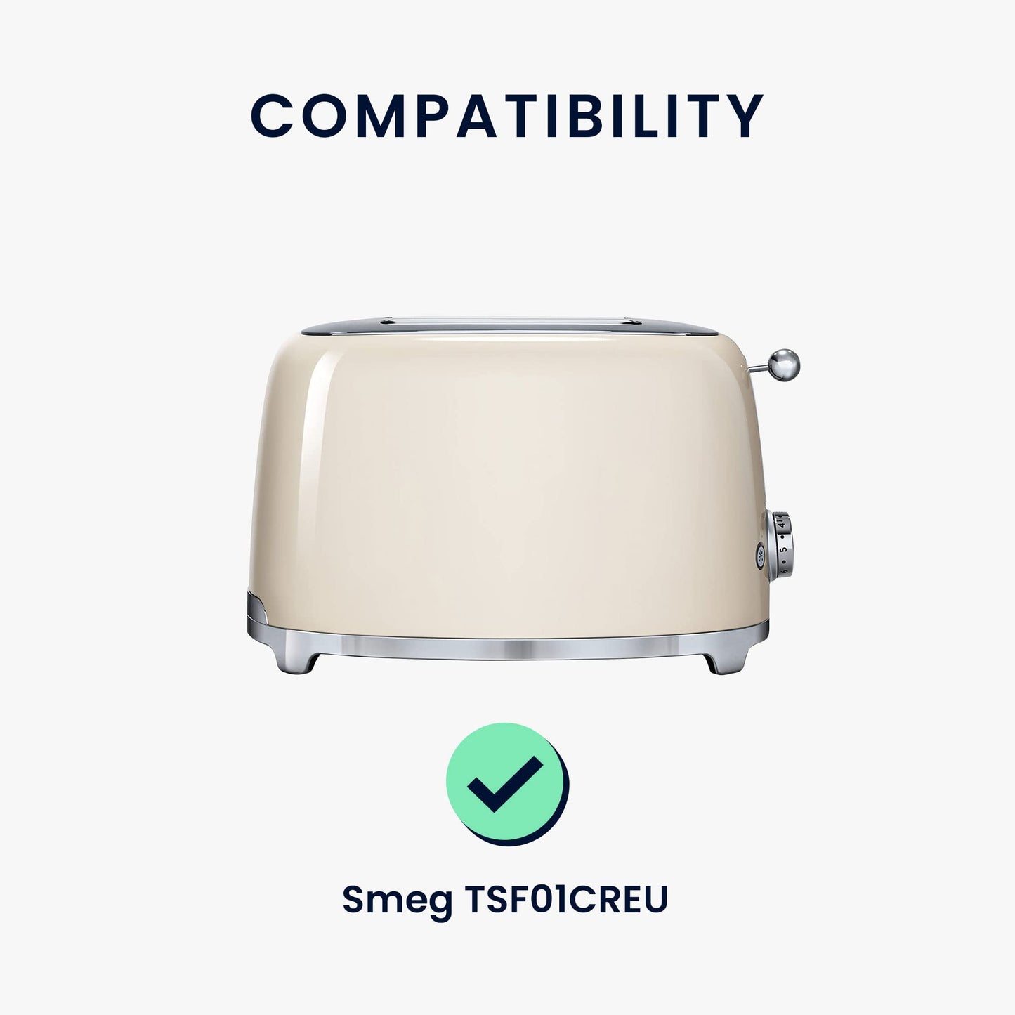 kwmobile Cubierta Compatible con Smeg TSF01CREU Funda - Cubierta Protectora Antipolvo Transparente para tostadora
