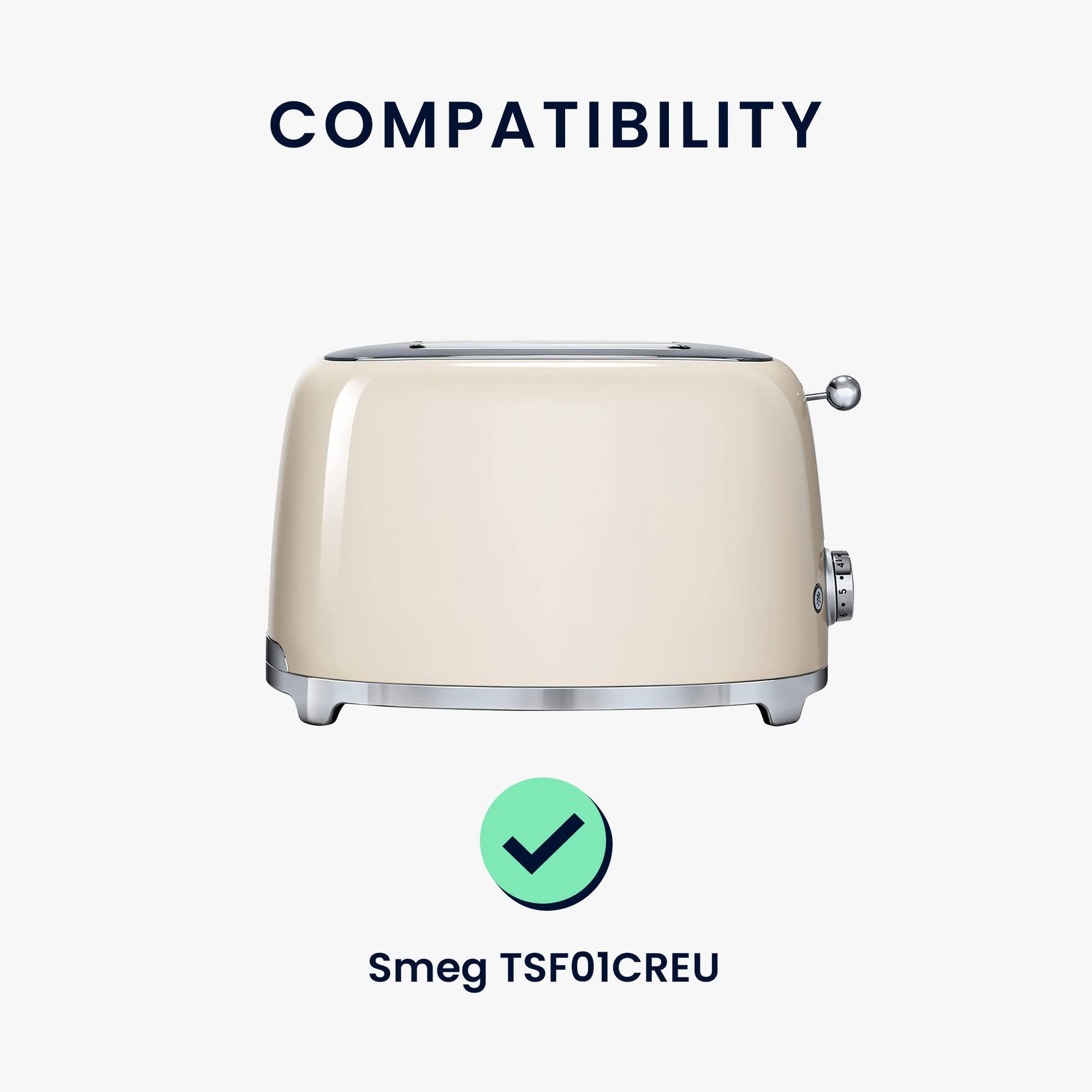 kwmobile Cubierta Compatible con Smeg TSF01CREU Funda - Cubierta Protectora Antipolvo Transparente para tostadora