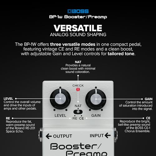Boss BP-1W Boost, Overdrive y Preamp Effects Pedal