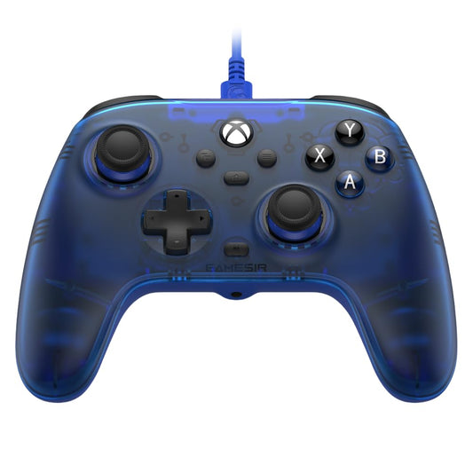 GameSir Controlador con cable T7 para Xbox Series X|S, Xbox One y Windows 10/11, Plug and Play Gaming Gamepad con efecto Hall, joysticks/Hall Trigger, conector de audio de 3,5 mm, color azul
