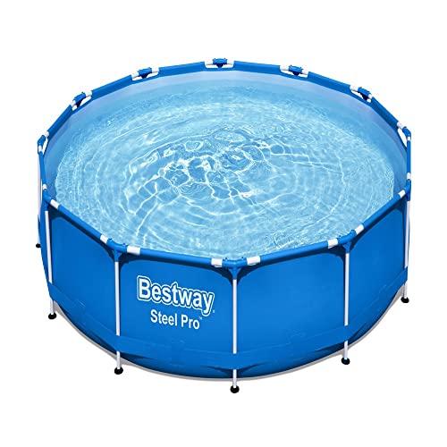Bestway 56706 Alberca con Estructura Redonda 3.66m x 76cm con Bomba y Filtro, Azul