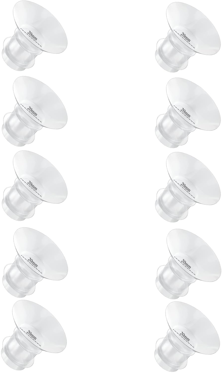 Insertos de brida de 20 mm para Medela, protectores/brifas Spectra de 24 mm, compatibles con el extractor de leche portátil Momcozy S12 Pro/S9 Pro/S9/S12, reducen el túnel del pezón de 24 mm a 20 mm