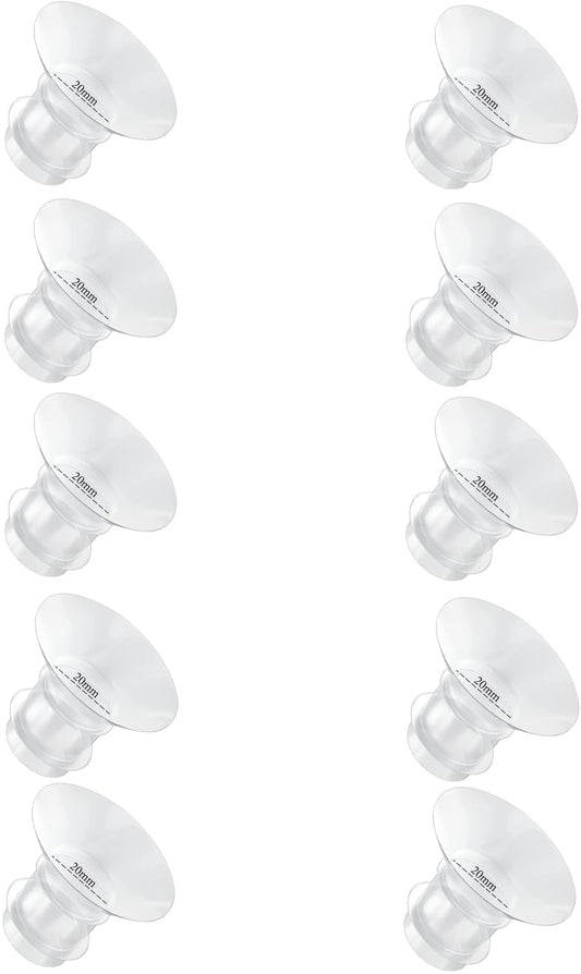 Insertos de Brida para Medela Compatibles con Extractor de Leche Momcozy S12 Pro en Blanco, Reducción de Túnel de Pezón 24 mm a 20 mm