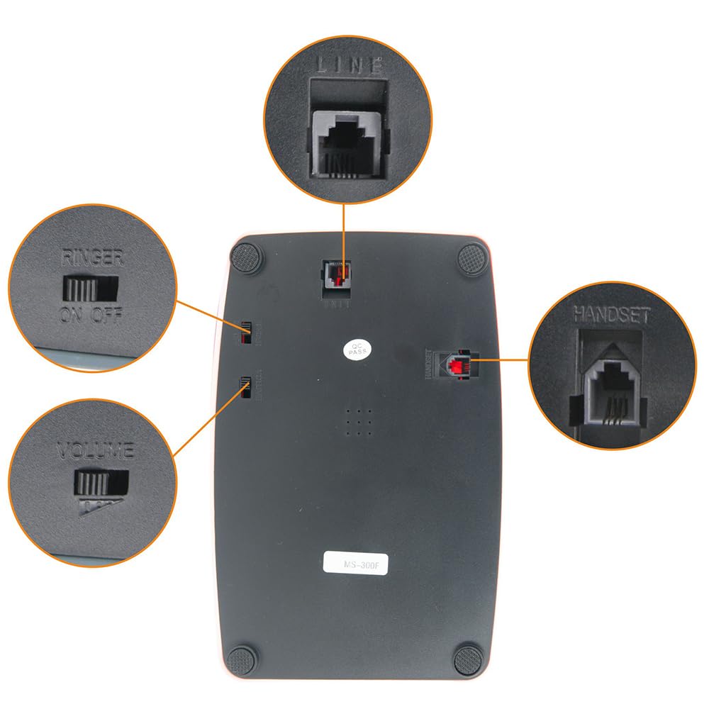 GHYTMTHOT - Teléfonos de línea terrestre para el hogar, teléfono con botón de marcación antiguo, utilizado para oficina de hotel y hogar. (Rosa)