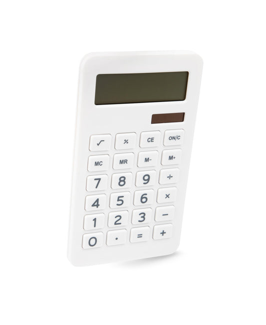 Calculadora JAM PAPER Blanca con Visualización LCD de 10 Dígitos