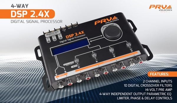 Procesador de Señal Digital PRV AUDIO para Automóvil con Crossover y Ecualizador de 4 Canales