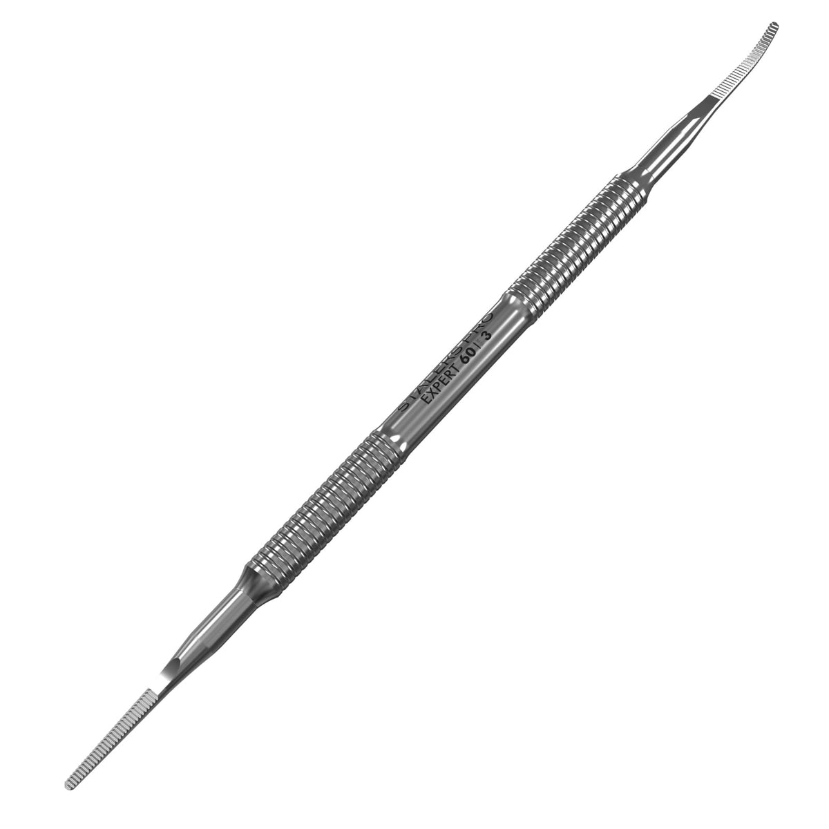STALEKS PRO Expert PE 60/3 Ingrown Nail Lifter Pedicure Tool Surgical Grade Stainless Steel for Home Personal Use Durable (INGROWN TOENAIL LIFTER + STRAIGHT FILE)