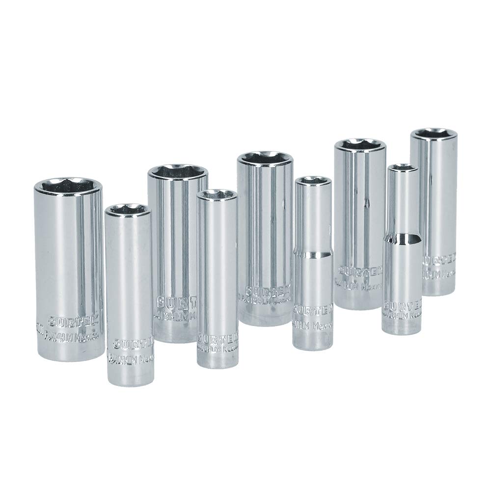 Juego de Dados Largos Milimétricos Surtek S13M 1/4"