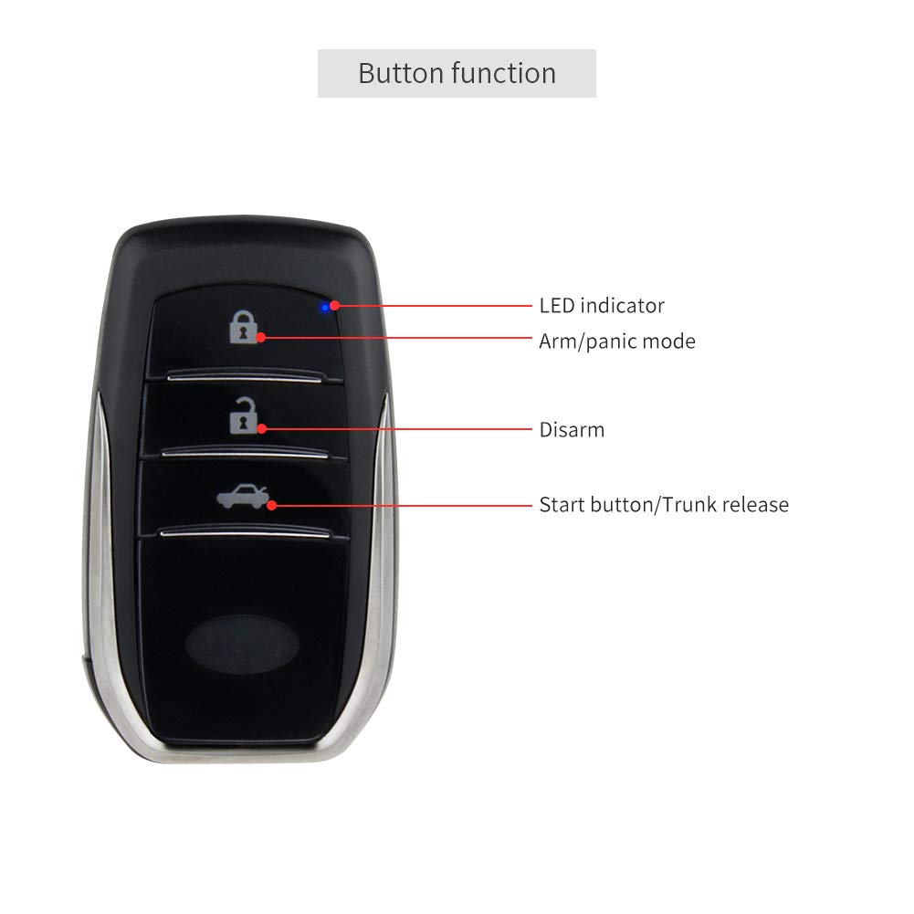 Sistema de Alarma para Auto EASYGUARD EC002-T2-NS Sensor de Proximidad Encendido Remoto con Botón Push y Contraseña Táctil DC12V