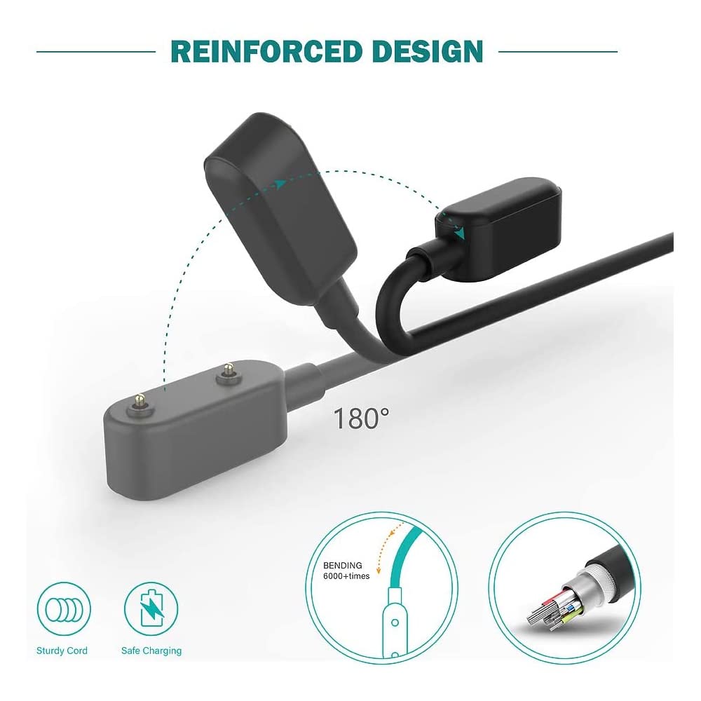 USTIYA Cargador para Huawei Band 10 9 8 7 6 1M Charger con Watch Fit 3 2 Mini New/Watch Kids 4 Pro y para Honor Band USB Magnética Charging Cable de Carga
