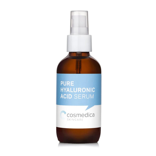 Cosmedica Skincare SUERO PURO DE ACIDO HIALURONICO 4 oz. Retrasa la aparición de líneas de expresión. Hidrata y mejora la apariencia de la piel.