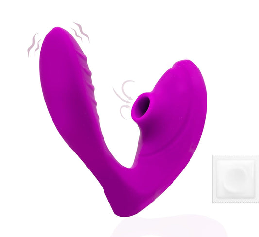 Succionador de Clítoris V SENSE morado con Vibrador Integrado, Certificado NOM, 10 Intensidades y Placer Intenso