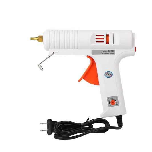 Fdit - Hot Melt Pistola de pegamento resistente ajustable temperatura de fusión pistola de pegamento 110 W tamaño completo Flexible disparador para Manualidades