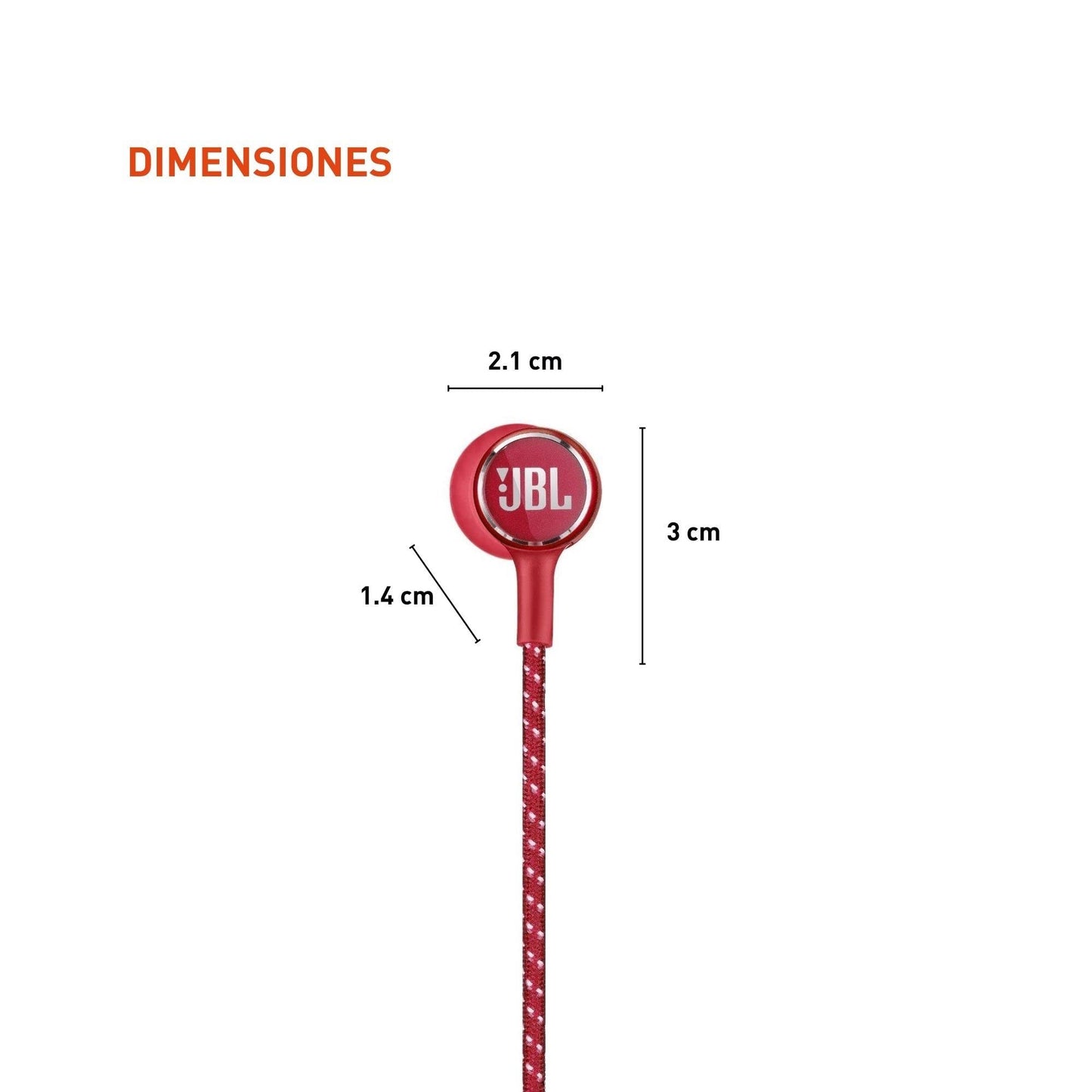 JBL Audífonos In Ear LIVE200BT Bluetooth - Rojo