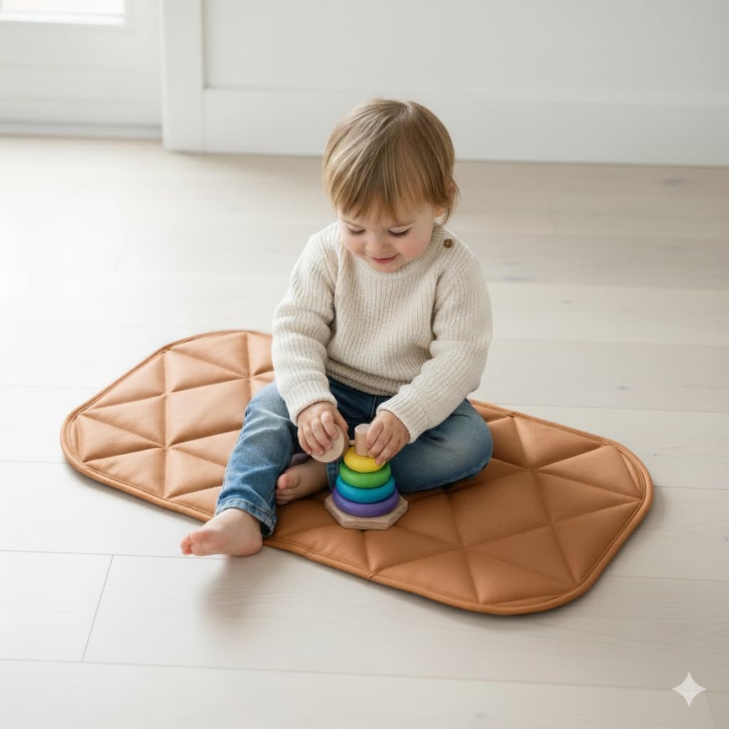 Uniklook Cambiador de bebé acolchado cambiador portátil de viaje cambiador de bebé 16 x 30 pulgadas