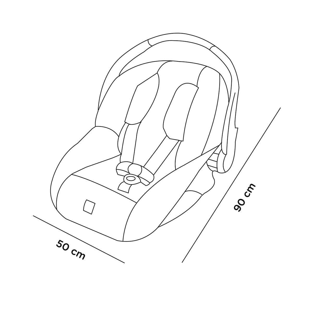 Nap Baby Funda para Porta Bebé, Silla para Bebé ó Autoasiento con resorte ajustable, en 100% algodón, hipoalargénica - Estrellitas Terra