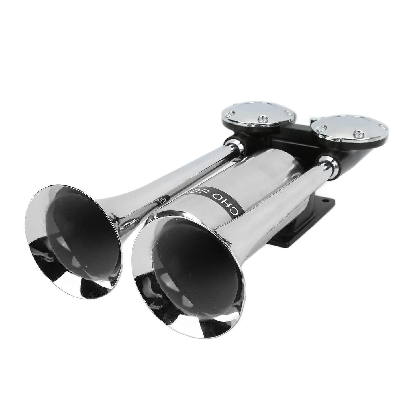 Bocina de Aire para Coche de 300DB, Altavoz de Doble Tubo Cromado de Aleación de Zinc para Tren, Barco, SUV, RV, Camión, Motocicleta, de 12V/24V