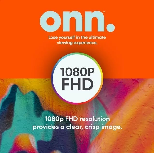 ONN Television Smart TV 43 Pulgadas Class FHD (1080p) LED TV HDR10 WiFi Funciona con Apple Home, Alexa y Asistente de Google (Sin Bases) 100133209 Más Soporte de Pared (Reacondicionado)