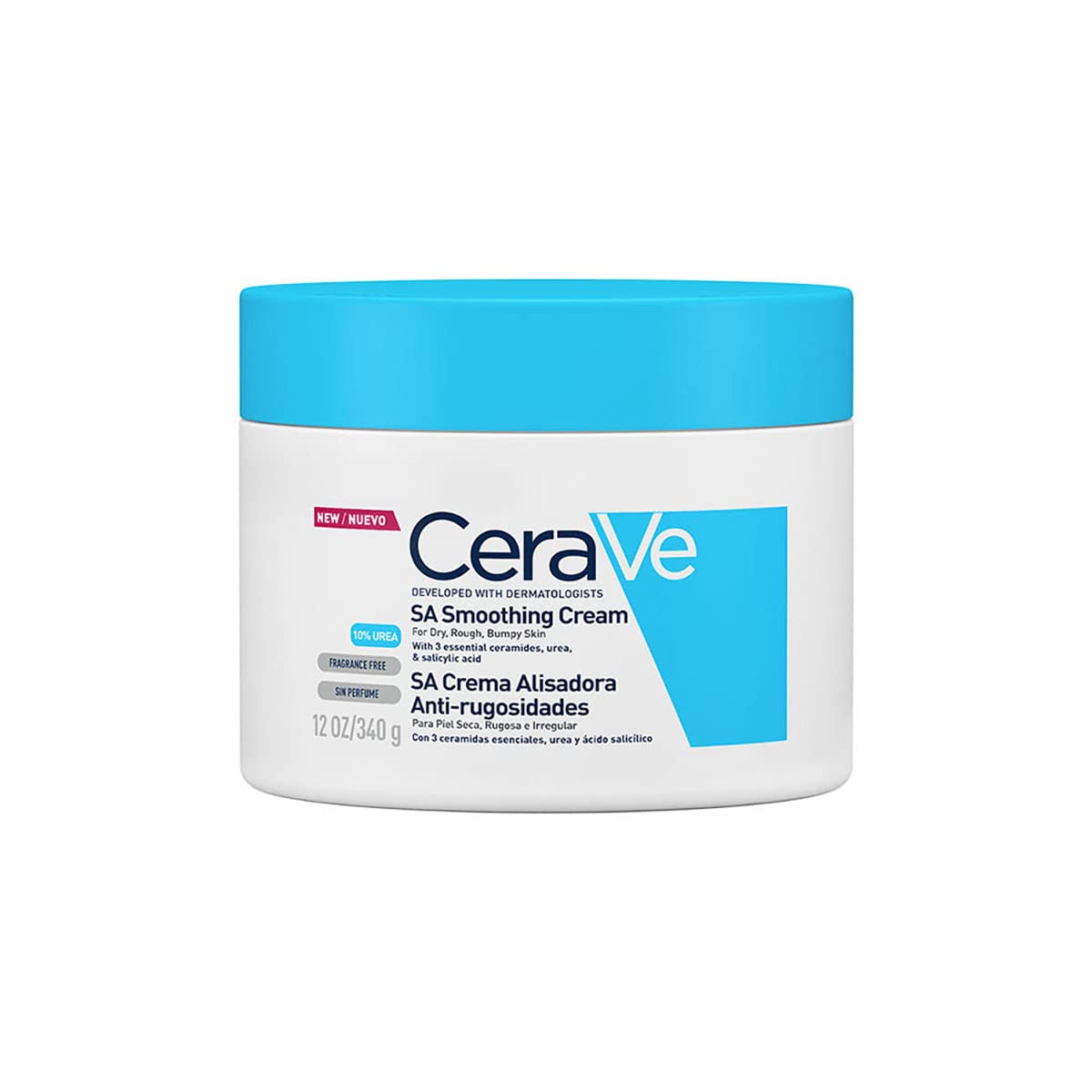 Cerave Sa Crema Alisadora Anti - Rugosidades |340Gr| Crema Exfoliante De Uso Corporal Para Piel Aspera Y Rugosa + Limpiadora Hidratante |237ml| Limpiador facial diario para piel seca