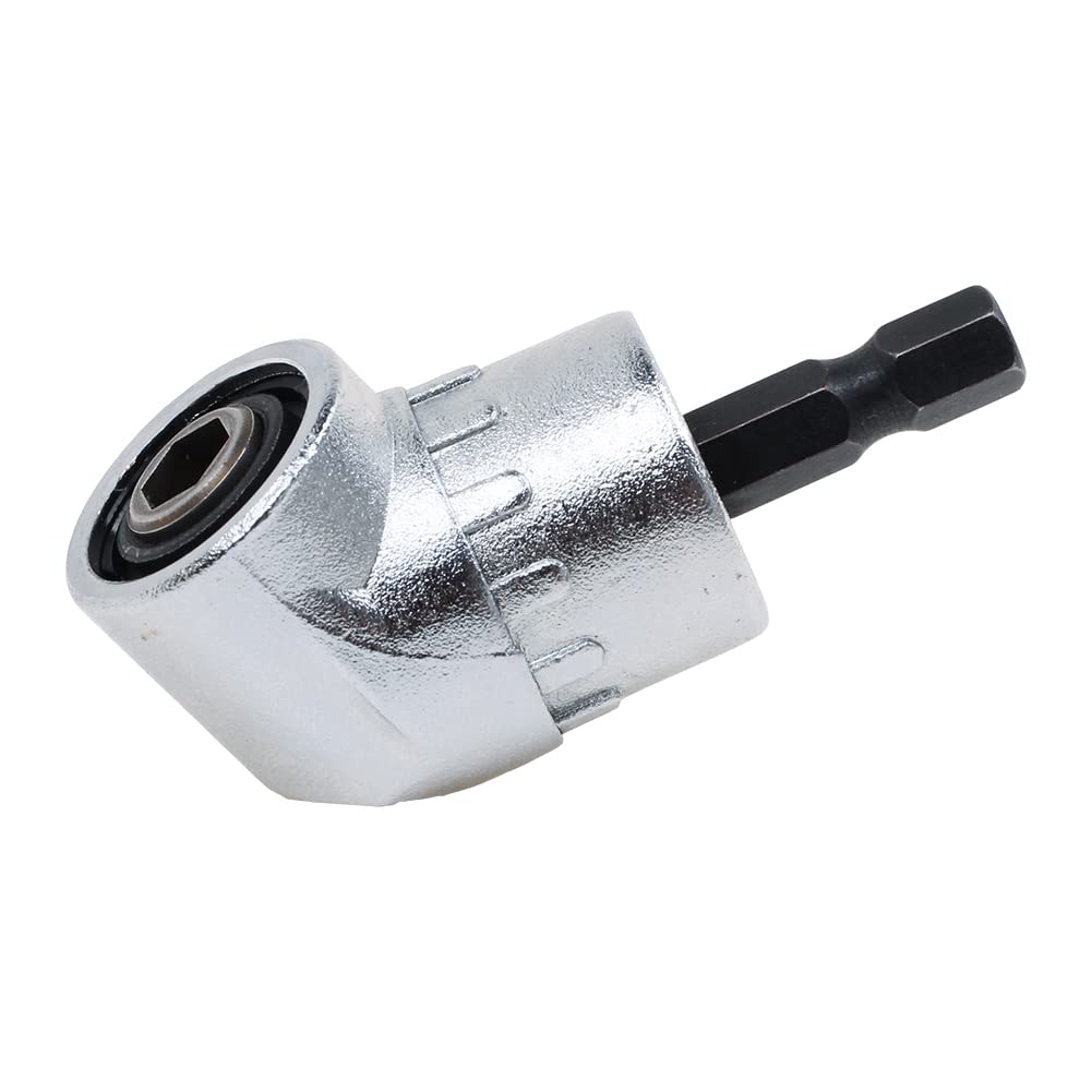 In-tool-home 105 Degree Right Angle Driver Drilling and Driving Power Screwdriver Drill Attachment with 1/4-inch Hex Quick Change Drive and Magnetic Bit Socket by in-tool-home