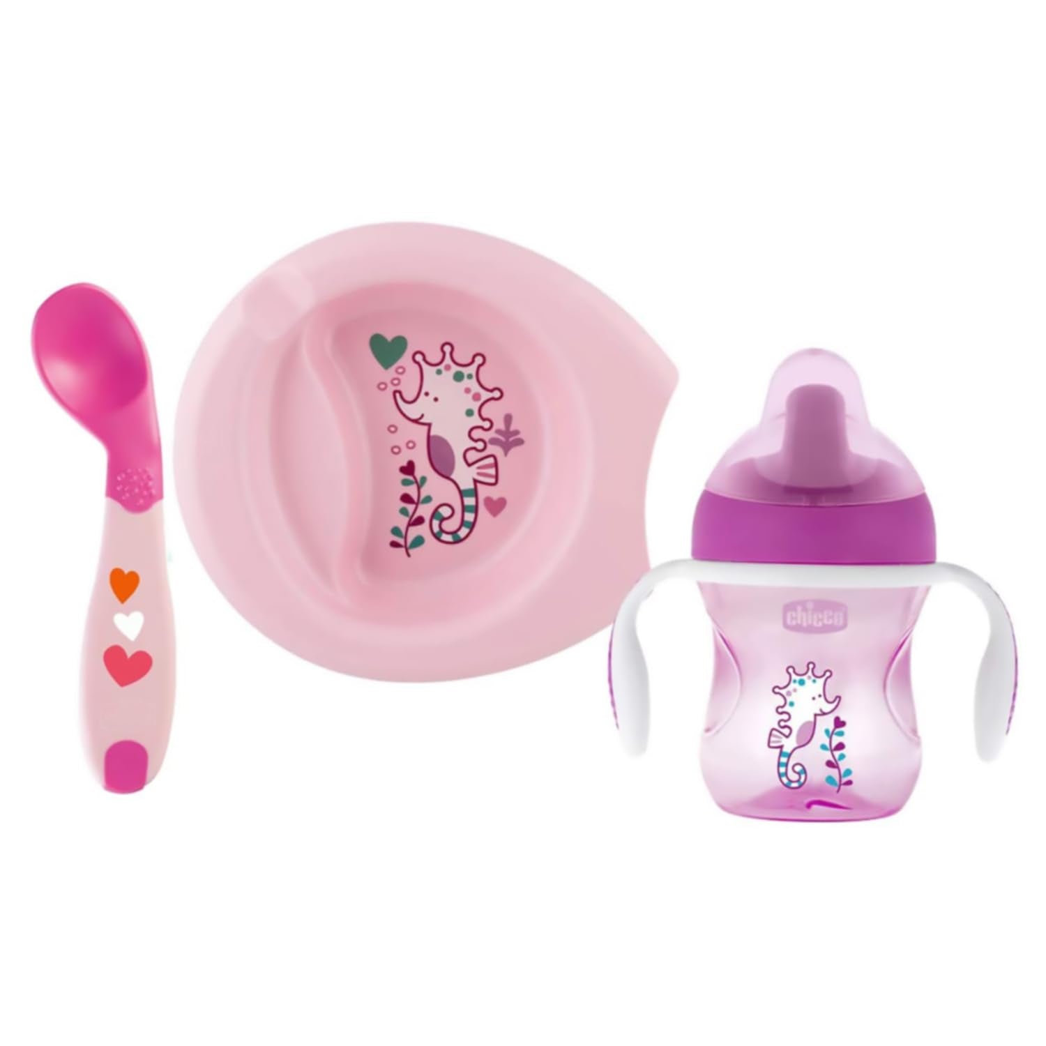 Chicco Set De Comida 6m+, Rosa, Paquete De 400 Grams