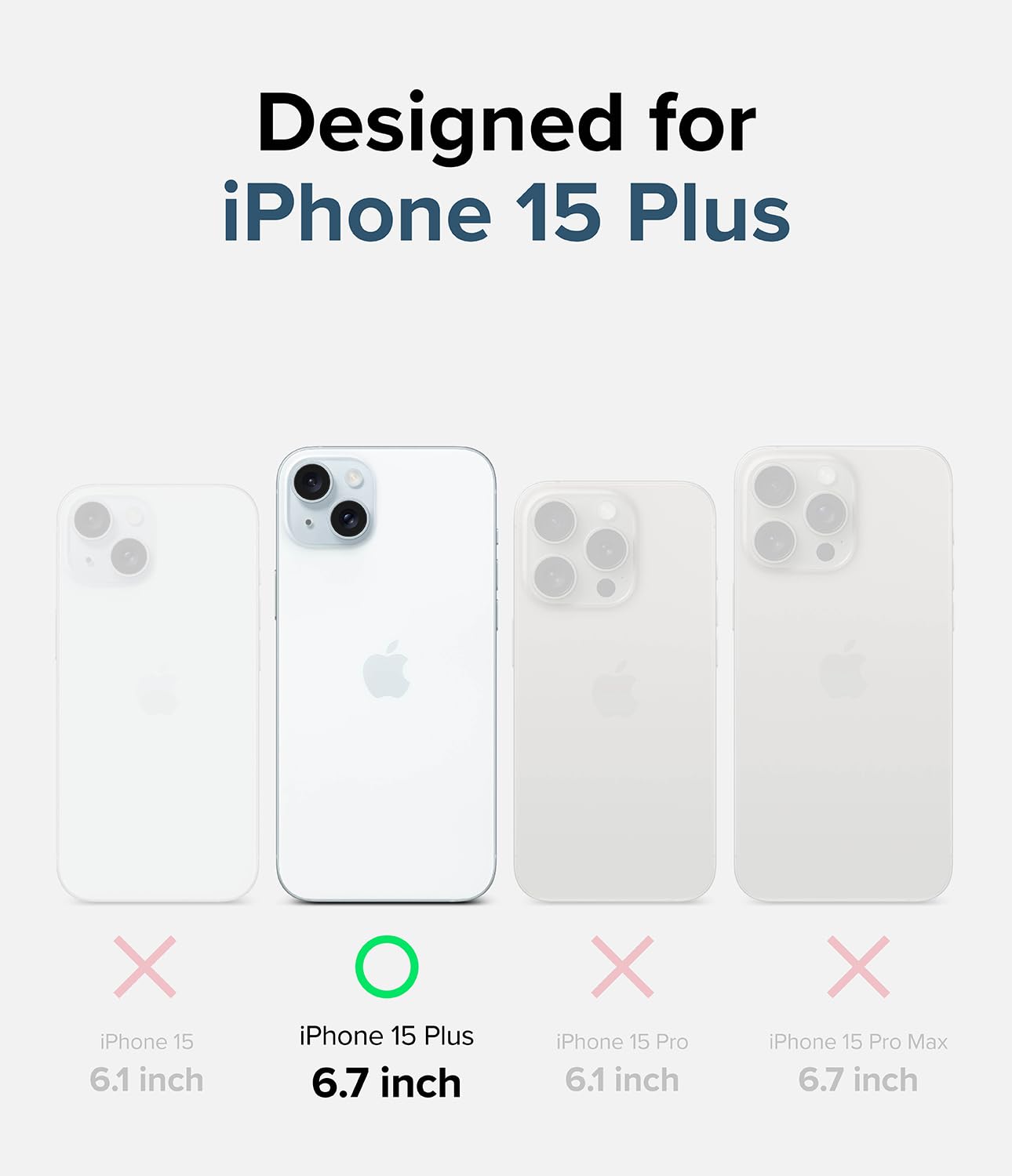 Funda Transparente Antigolpes Ringke Fusion Clear Compatible con iPhone 15 Plus 6.7 Pulgadas y MagSafe Carga Magnética