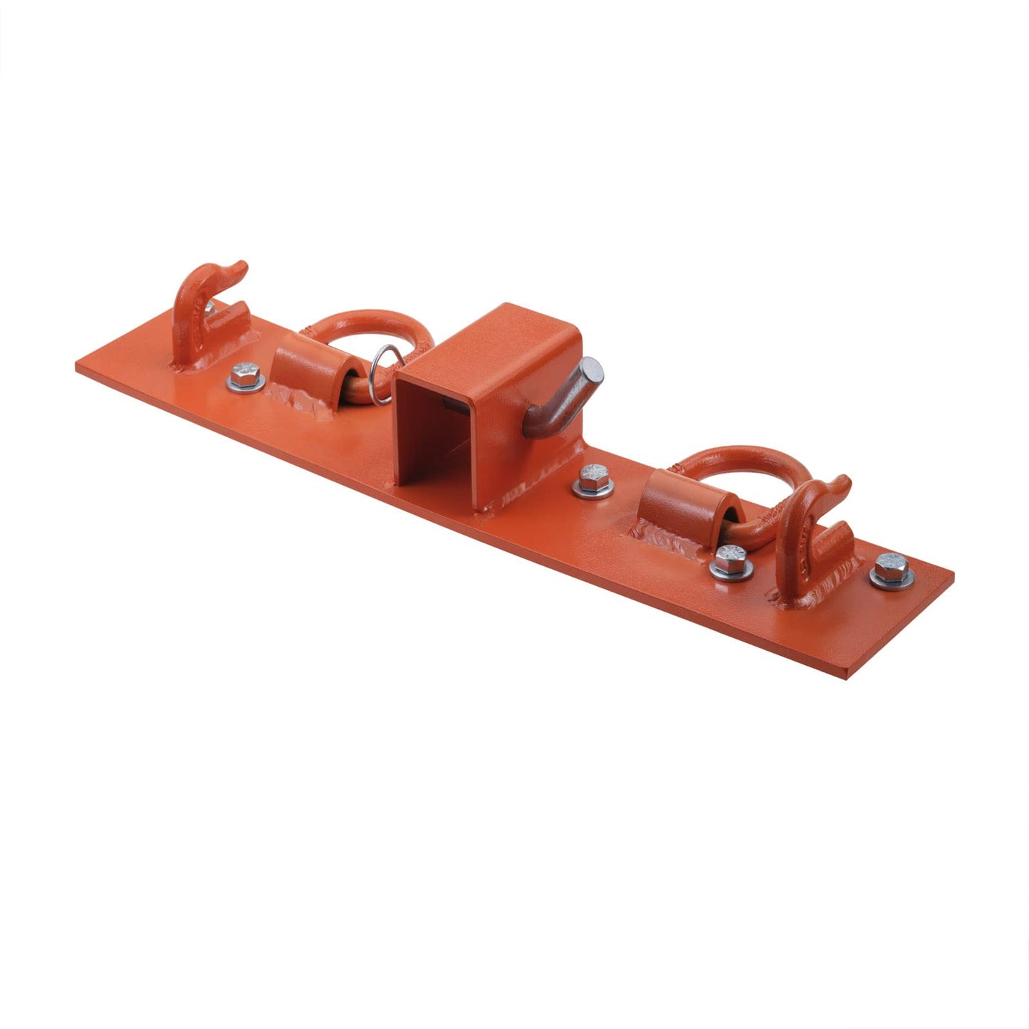 ONECHOI - Ganchos para cubeta de tractor con pernos de 2 pulgadas, ganchos de agarre de grado G70, anillos en D forjados, pernos de gancho de remolque para cubos universales de tractor (tornillo