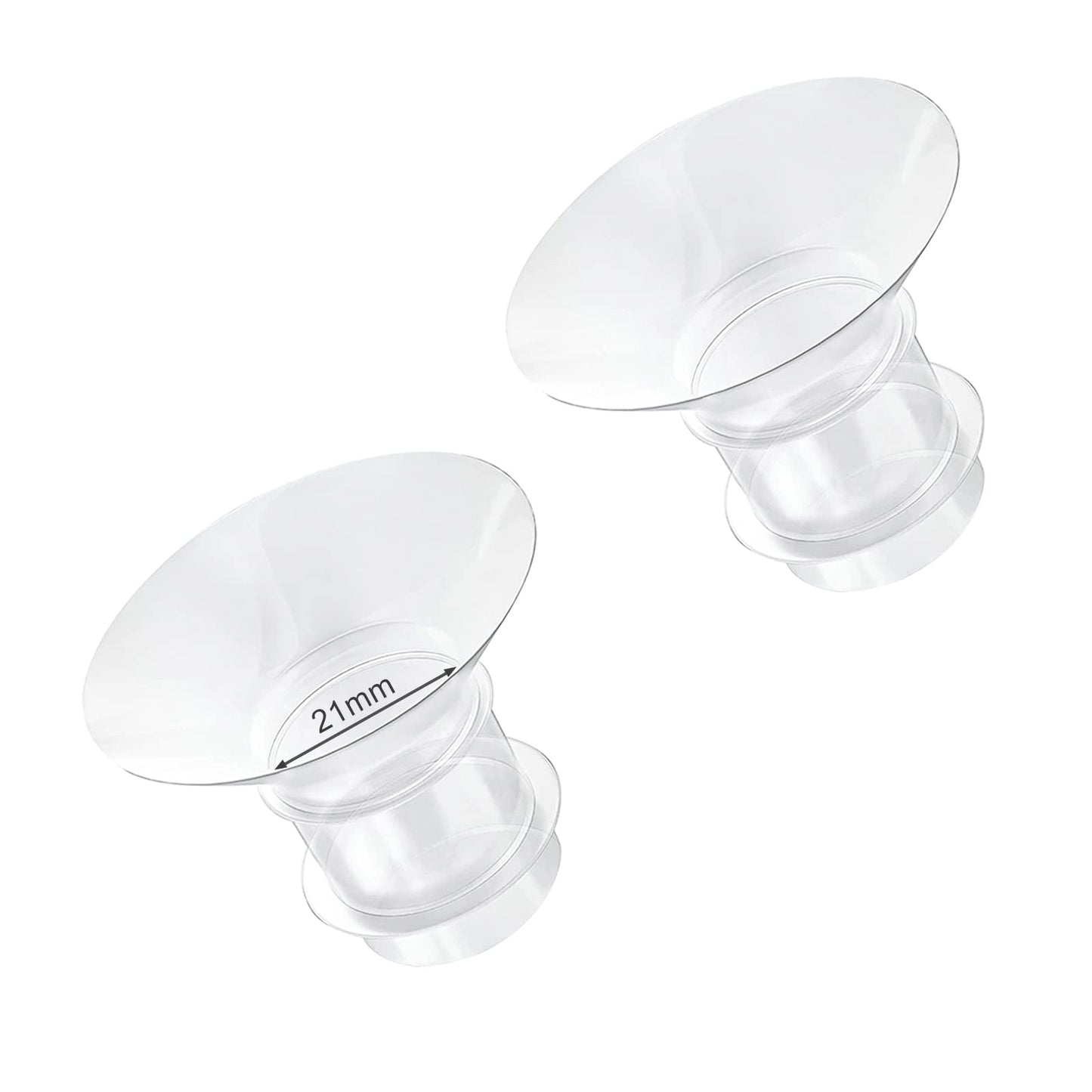 Insertos de brida de 21 mm compatibles con medela/TSRETE/Momcozy S9 S10 S12 y vasos portátiles Spectra S1 S2, protectores de bomba de leche de 24 mm reducen el túnel de pezón hasta 21 mm, 2 unidades