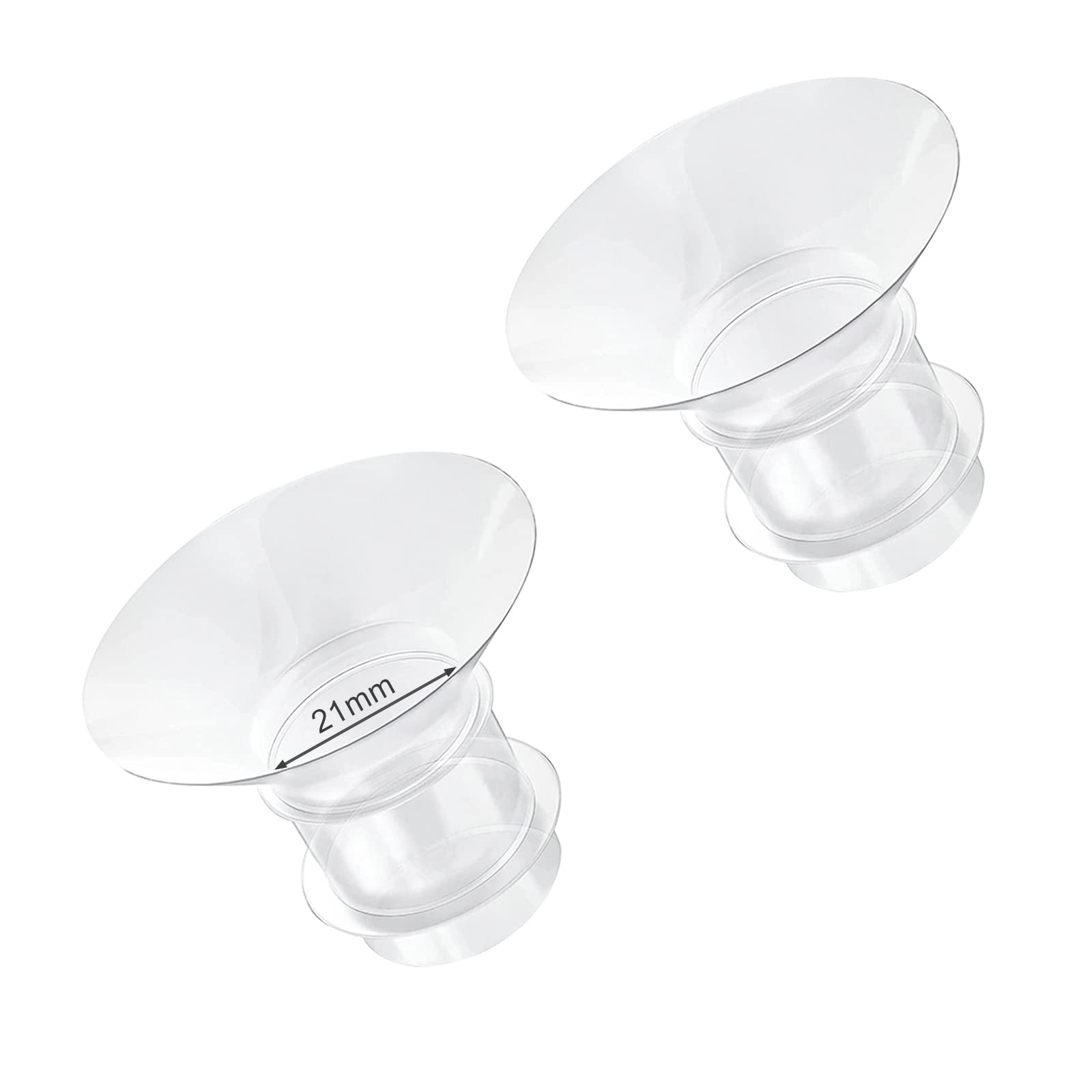 Insertos de brida de 21 mm compatibles con medela/TSRETE/Momcozy S9 S10 S12 y vasos portátiles Spectra S1 S2, protectores de bomba de leche de 24 mm reducen el túnel de pezón hasta 21 mm, 2 unidades