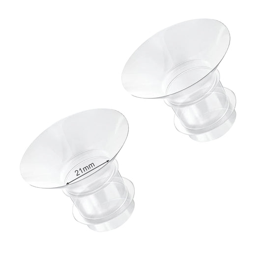 Insertos de brida de 21 mm compatibles con medela/TSRETE/Momcozy S9 S10 S12 y vasos portátiles Spectra S1 S2, protectores de bomba de leche de 24 mm reducen el túnel de pezón hasta 21 mm, 2 unidades