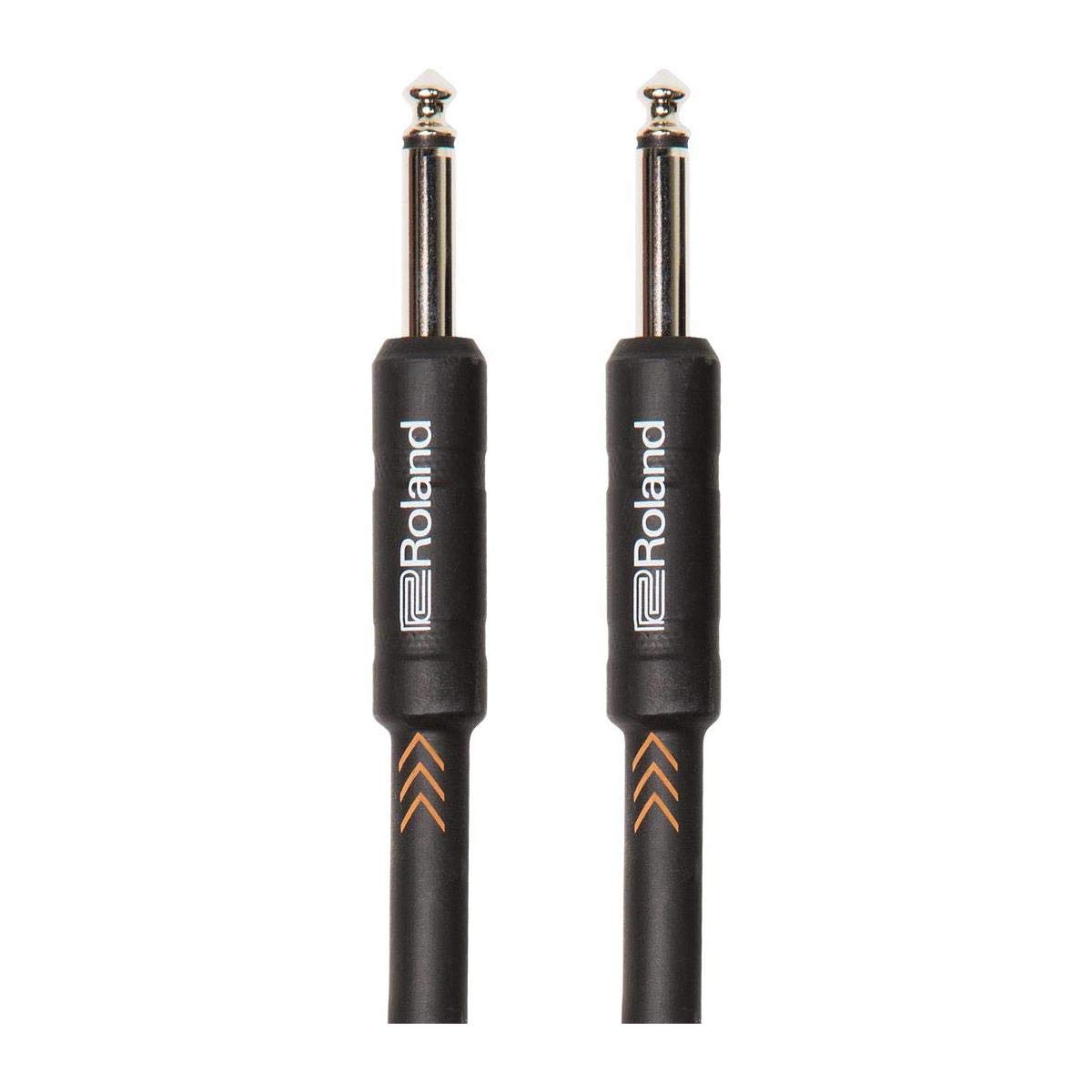 Cable Roland serie Black instrumento 2 conectores plug rectos TR 6.3mm 1 mts.