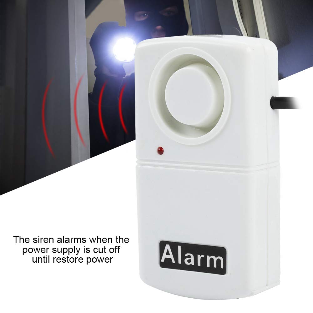 Bewinner Alarma de Falla de alimentación, Alarma de Falla/Apagado de Indicador LED Alarma de Sirena Smart 120db Fallo de Corte de energía automático Alarma de interrupción