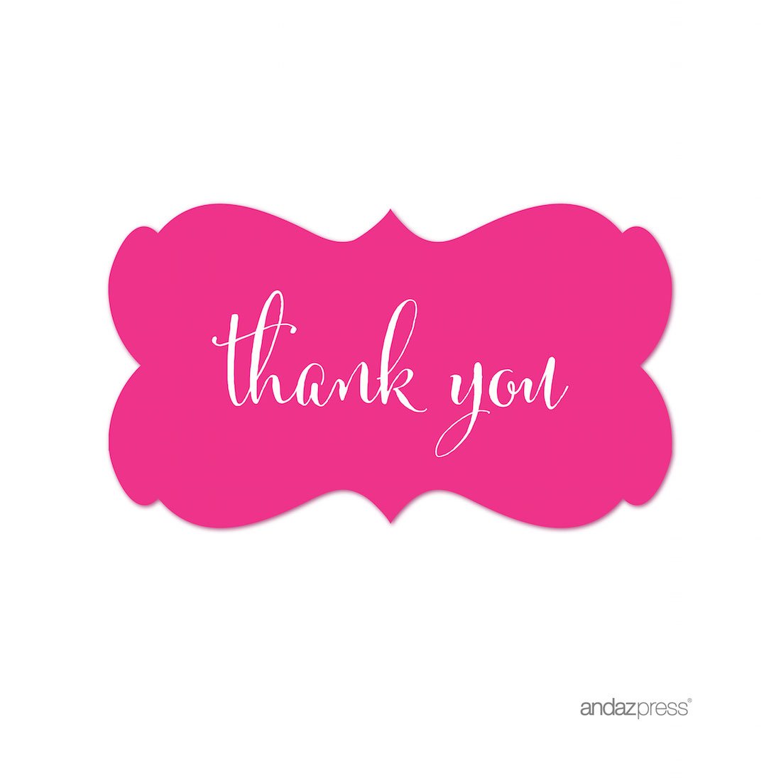 Andaz Press Etiqueta para sobre , Thank You Fucsia, 1, 36.00