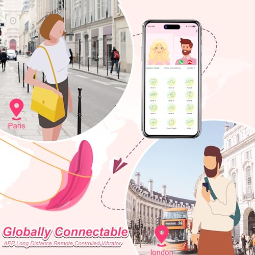Collahelper- Vibradores con control remoto por aplicación para bragas, juguetes sexuales para adultos para mujeres o parejas, minivibrador de clítoris con forma de huevo, juguete de mariposa con forma