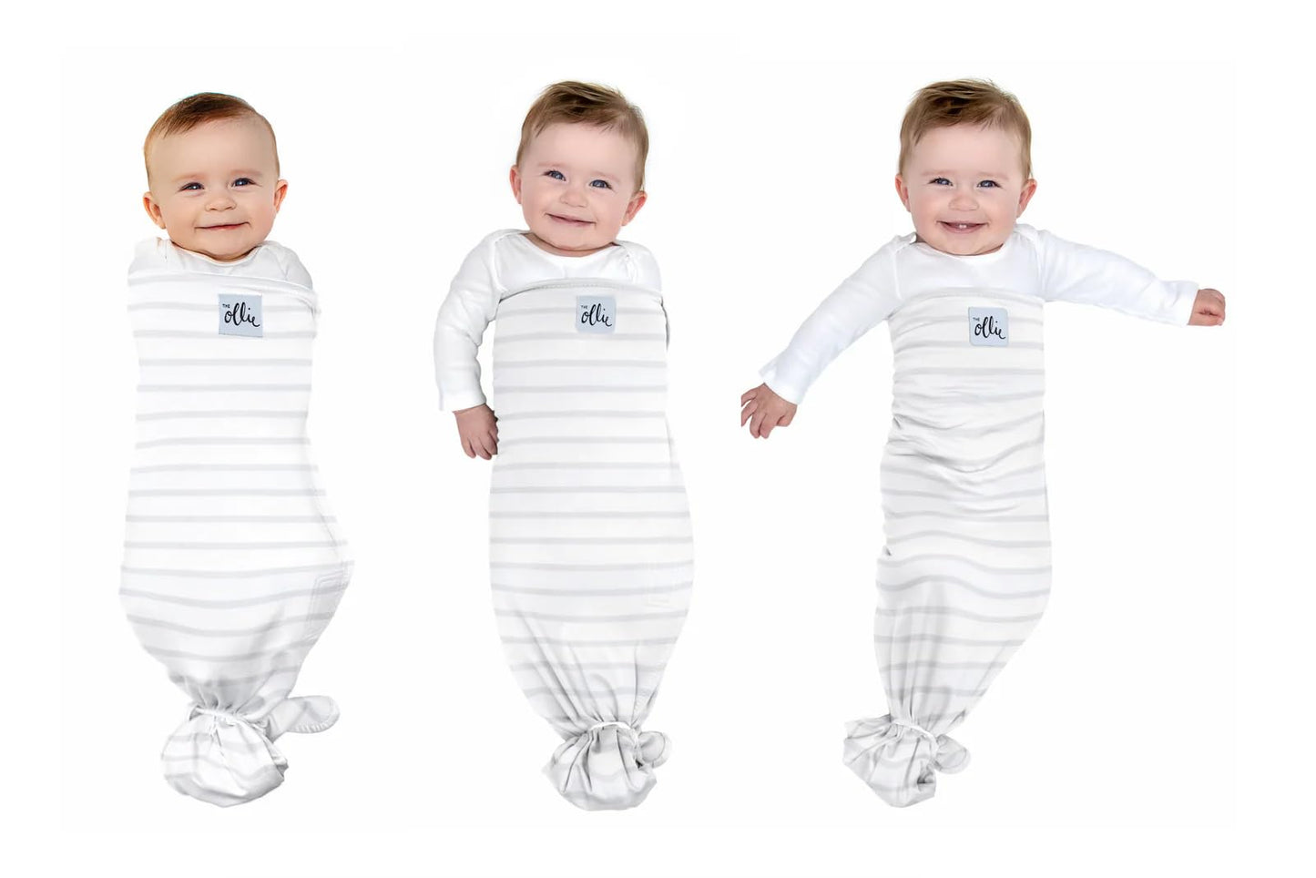 The Ollie Swaddle – Manta ajustable para envolver bebés recién nacidos | Aprobada por pediatras para un sueño seguro | Cierre fácil | Brazos libres | Ligera, lavable a máquina | Fácil acceso para el