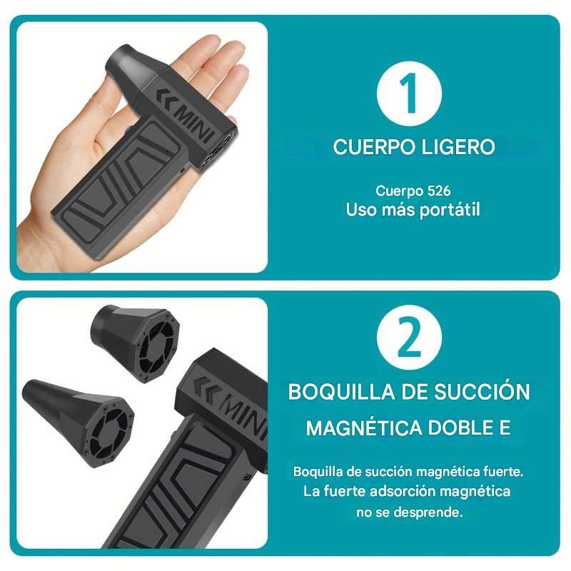 Plumero de aire comprimido,que cuenta con un ventilador turbo de 105.000 RPM y 3 velocidades ajustables,kit de limpieza de para computadora principal, teclado,sofá,ventana,automóvil,opción de regalo