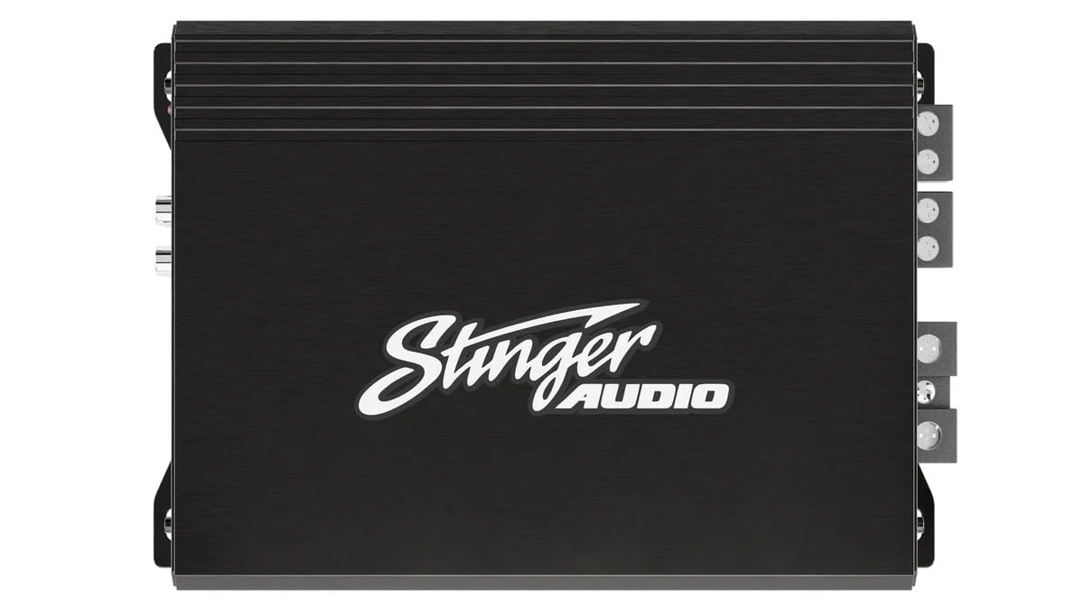 Amplificador Monobloque STINGER Audio MT-1000.1v2 Negro Compacto Clase D con Mando a Distancia para Automóvil