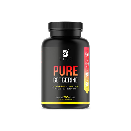 B Life Berberina HCL Pura 1000 mg | 200 Cápsulas | Ingredientes Naturales | Pure Berberine.