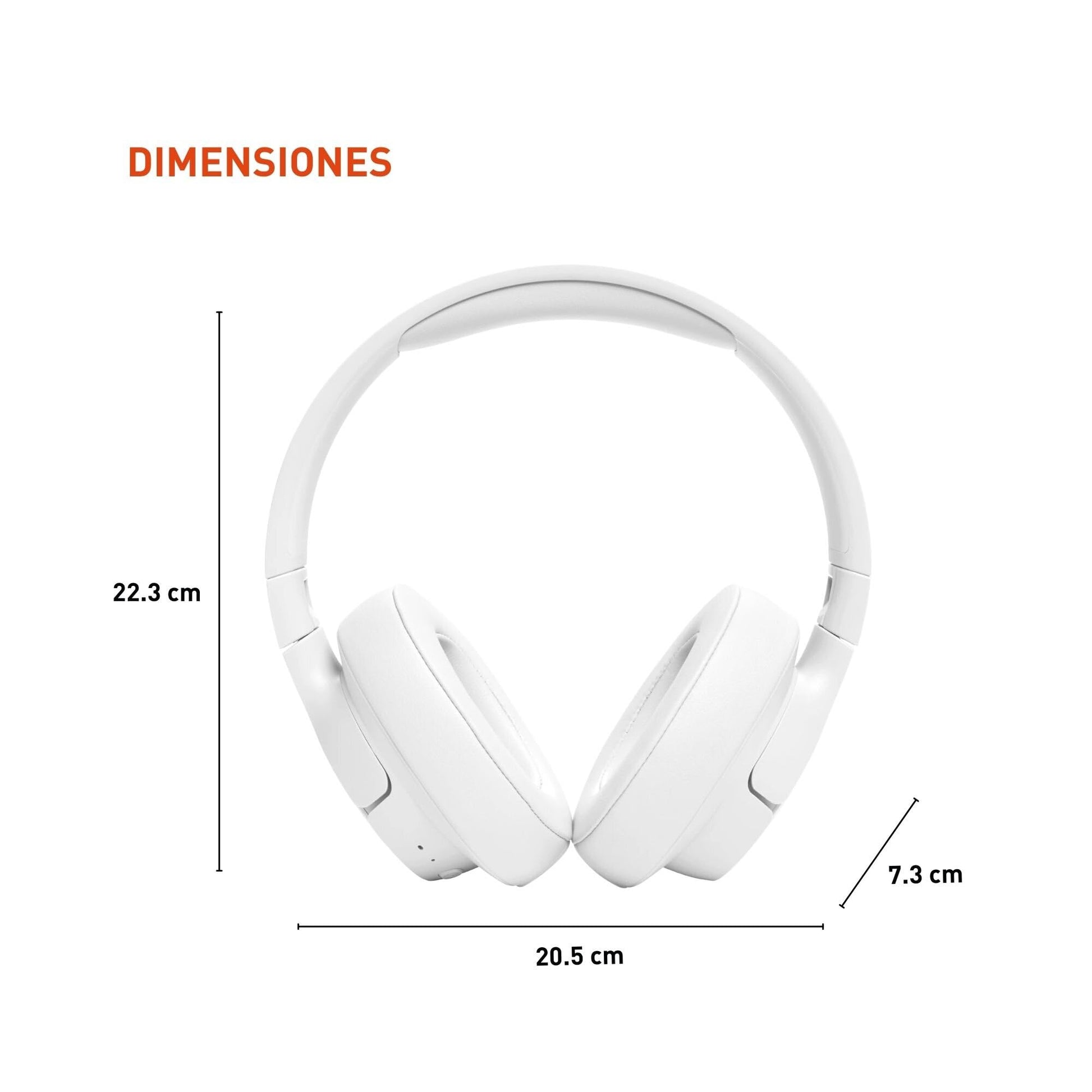 JBL Tune 720BT Audífonos Inalámbricos Bluetooth, Drivers de 40mm, Reproducción 76 Horas, Asistente de Voz - Blanco
