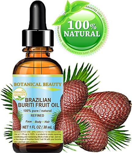 Brazilian BURITI FRUIT OIL 100% Pure / Natural / Cold Pressed Carrier Oil / Undiluted. For Face, Body, Hair, Lip and Nail Care. â€œOne the richest natural sources of vitamin A, E and C.â€ From the Amazon Rainforest. (1 fl.oz-30ml.)