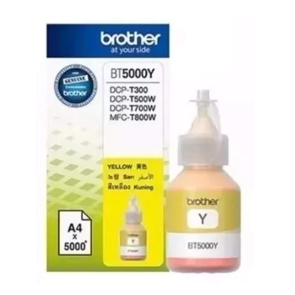 Brother Pack Kit 4 Botellas Tinta BTD60BK Negro - Color BT5001Y BT5001C BT5001M Originales Compatibles HL-T4000DW DCP-T310 DCP-T510W DCP-T710W MFC-T810W MFC-T910DW MFC-T4500DW