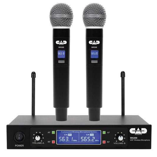 CAD Audio WX200 UHF Sistema de micrófono de Mano Dual inalámbrico