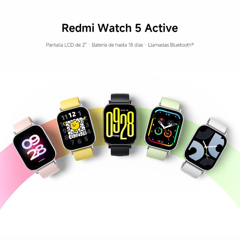Reloj Inteligente Xiaomi Redmi 5 Active Plata Compatibilidad iOS y Android