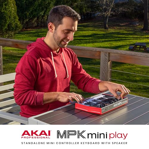 Akai Professional MPK Mini Play MK3 - Teclado Controlador MIDI con Altavoz y Sonidos Integrados, Pads MPC, Teclado Dinámico, Software de Producción Musical y Native Instruments Sound Package