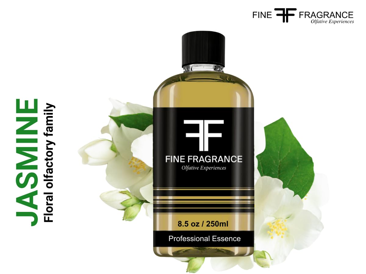Fine Fragrance, Esencia para difusor aroma Jazmín, 250ml, ultra concentrada para uso exclusivo en difusores profesionales y aromaterapia
